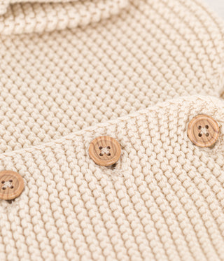 Babies' Moss Stitch Cotton Cardigan