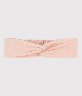 Babies' Pink Cotton Gauze Headband