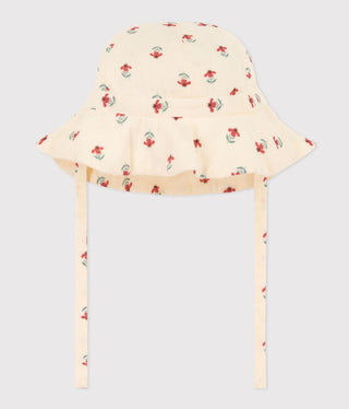 Babies' Floral Cotton Gauze Sun Hat