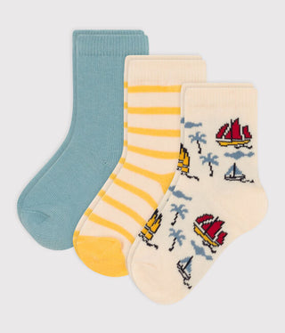 Babies' Cotton Jersey Explorer Socks - Pack of 3