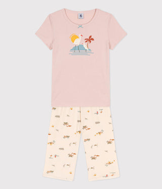 Girls' Animal Themed Short Cotton Pyjamas