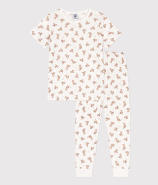 Boys' Short-Sleeved Leopard Print Cotton Pyjamas