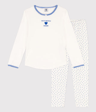 Girls' Ocean Heart Cotton Pyjamas