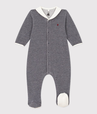 Babies' Pinstriped Velour Pyjamas