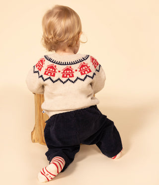 Babies' Wool/Cotton Knitted Pullover