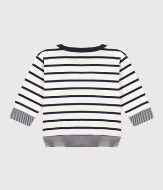 Babies' Long-Sleeved Stripy Cotton T-Shirt